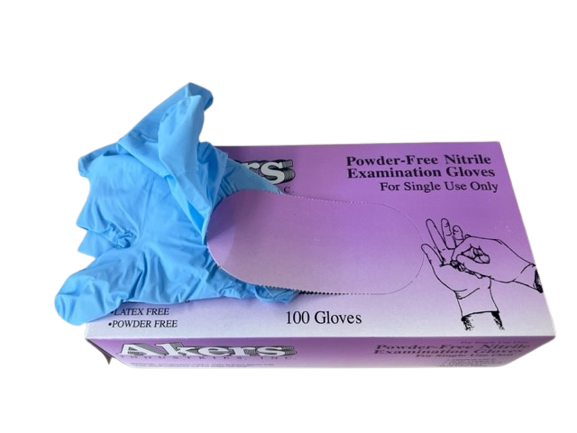 Akers Powder Free Nitrile Examination Gloves